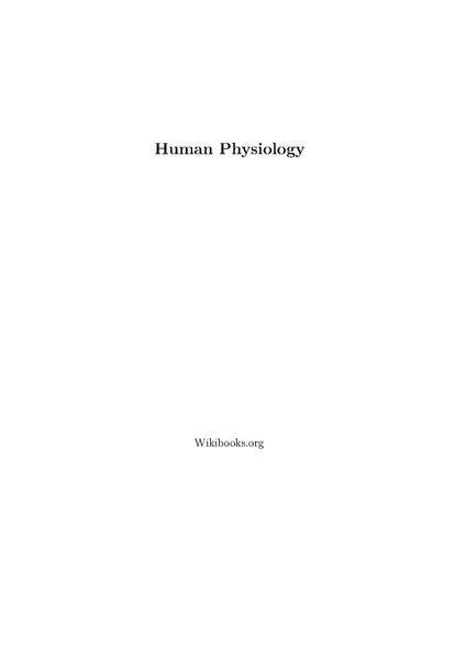Human Physiology Pdf